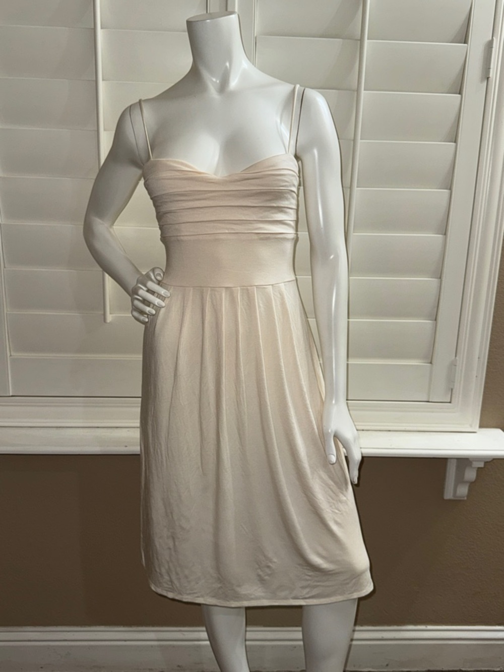 Tart Collections Sleeveless A Line Midi Dress Ecru
